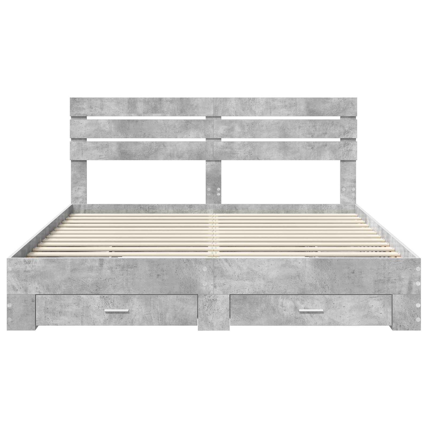 Bed Frame with Drawer with Headboard Manual Engineered Wood