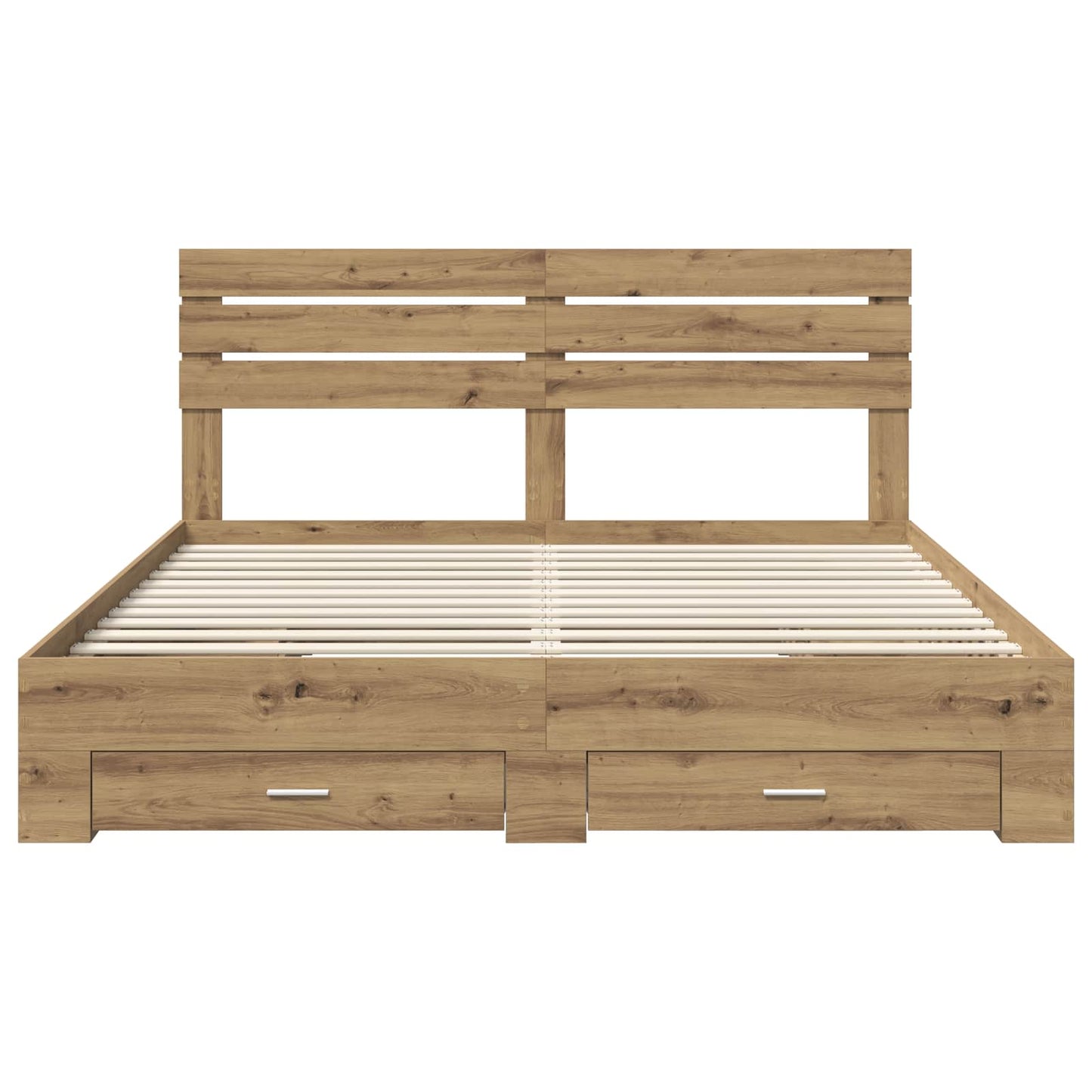 Bed Frame with Drawer with Headboard Manual Engineered Wood