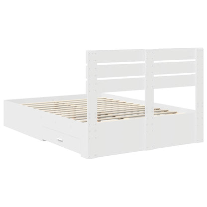 Bed Frame with Drawer with Headboard Manual Engineered Wood