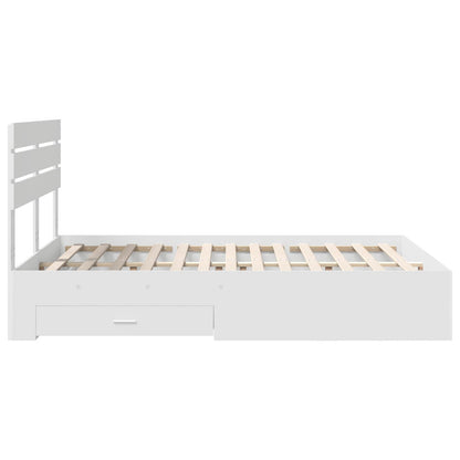 Bed Frame with Drawer with Headboard Manual Engineered Wood