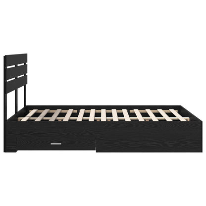 Bed Frame with Drawer with Headboard Manual Engineered Wood