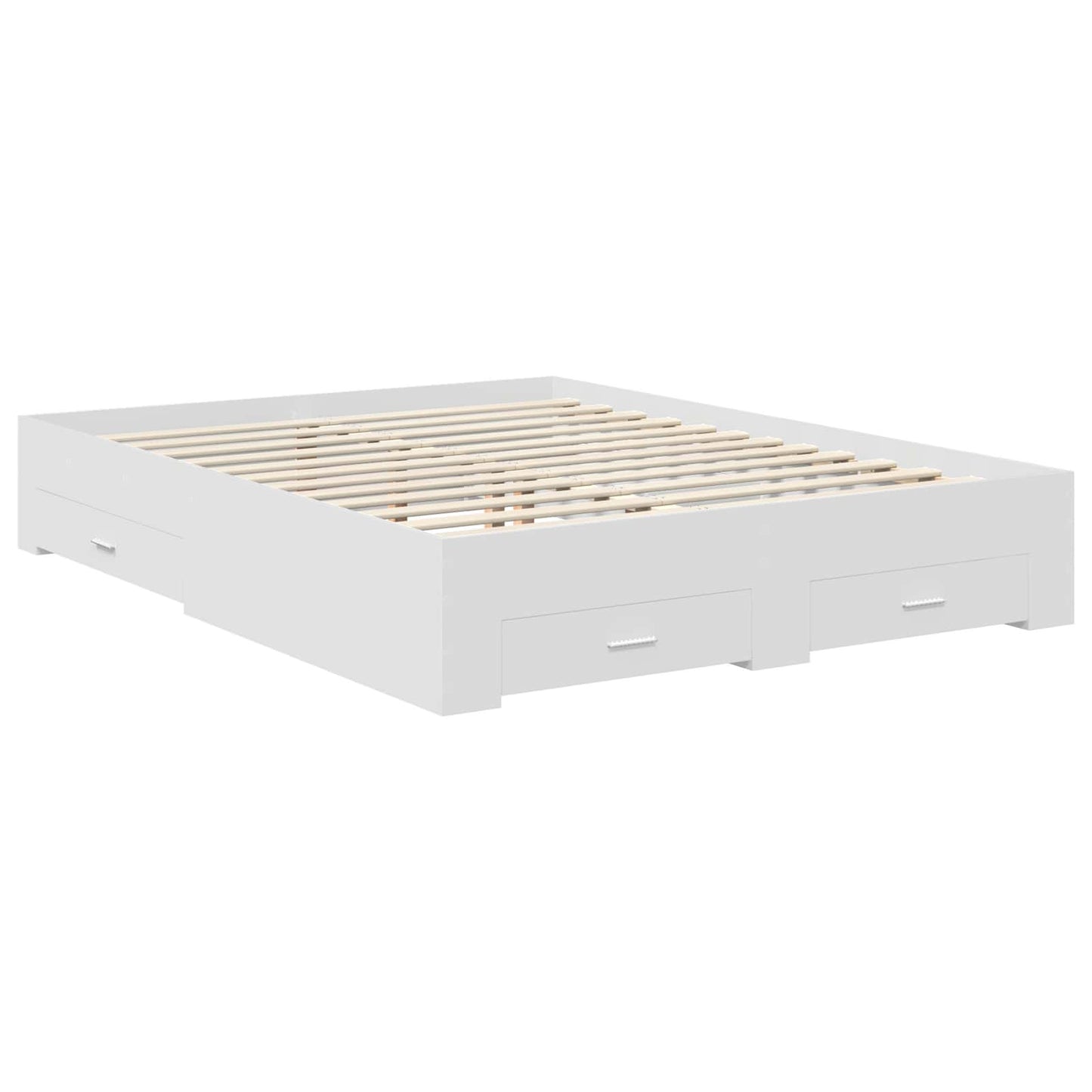 Bed Frame with Drawer with Headboard Manual Engineered Wood