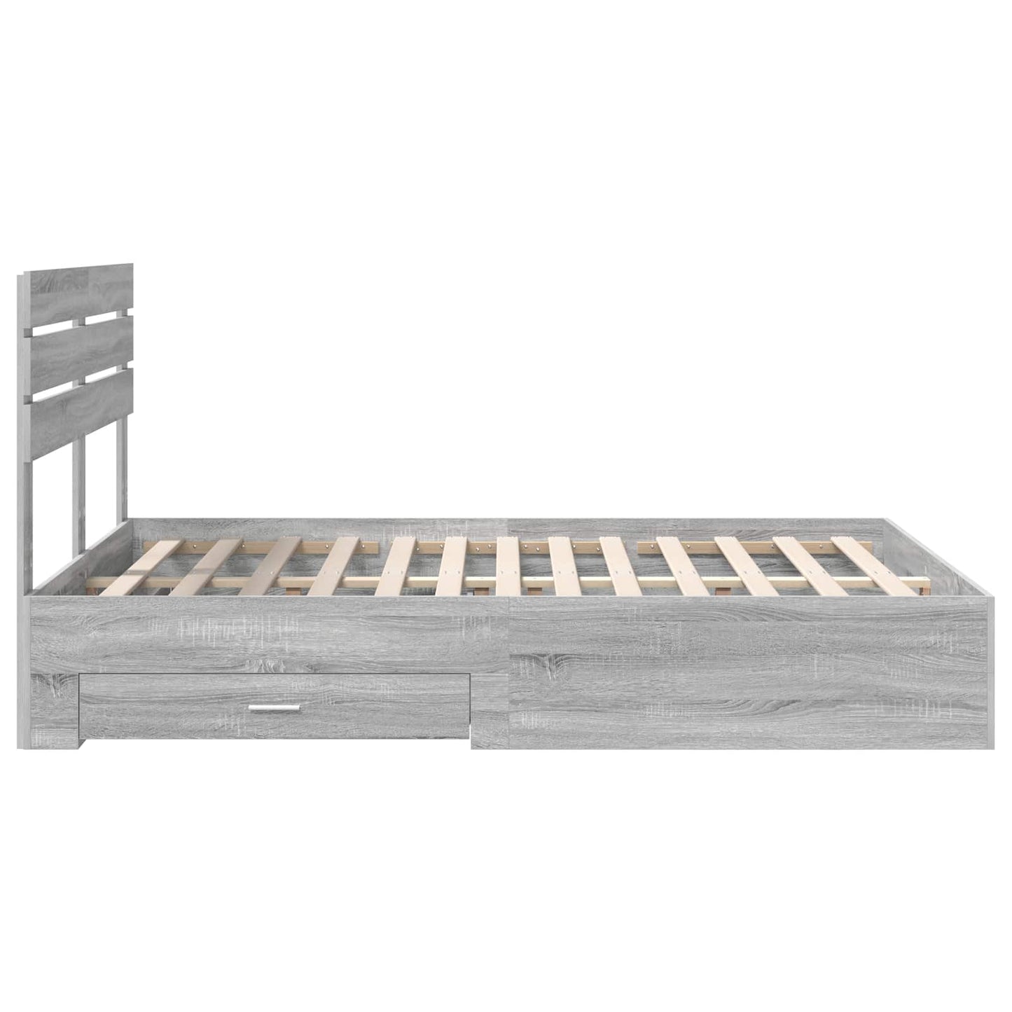 Bed Frame with Drawer with Headboard Manual Engineered Wood