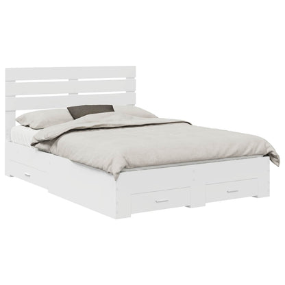 Bed Frame with Drawer with Headboard Manual Engineered Wood