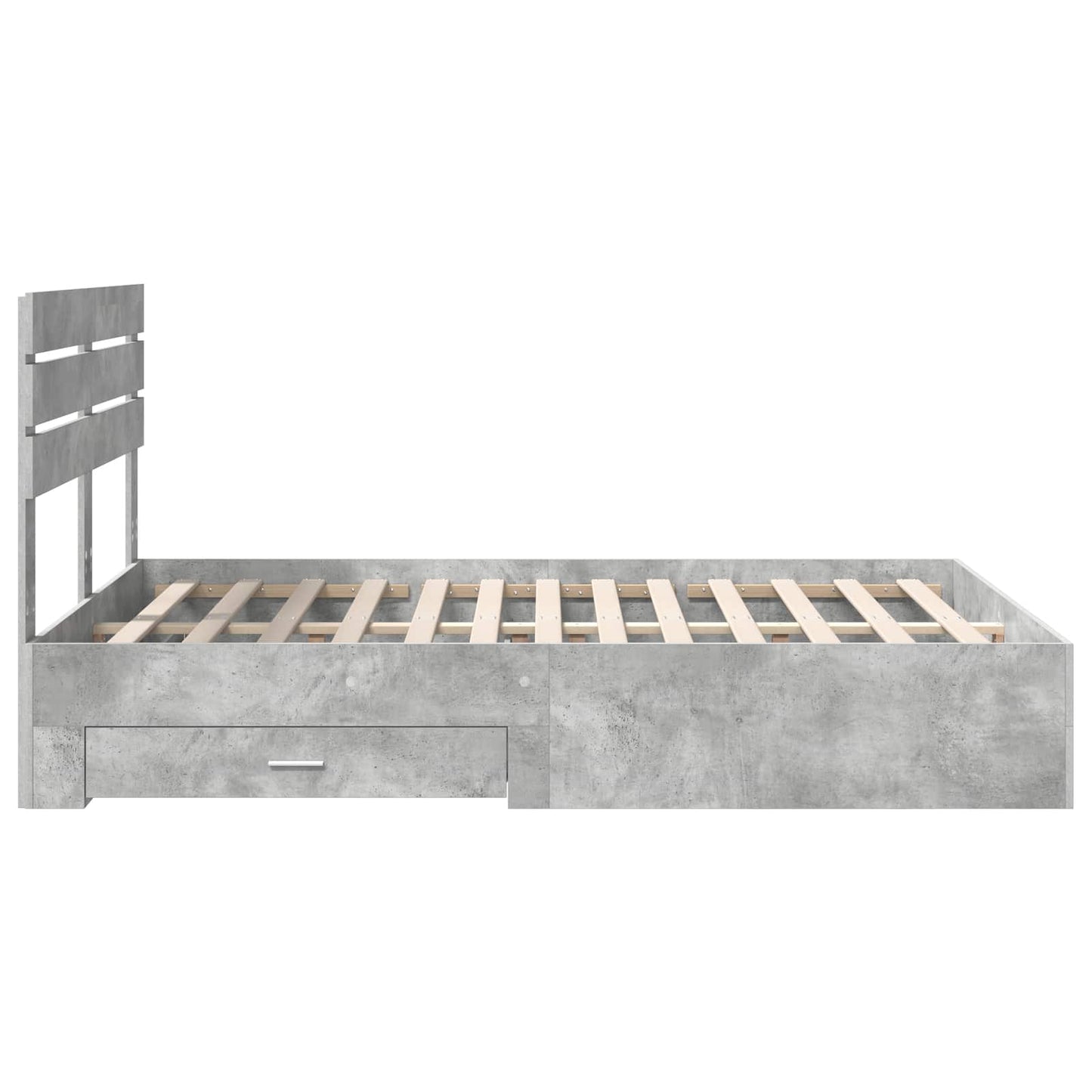 Bed Frame with Drawer with Headboard Manual Engineered Wood