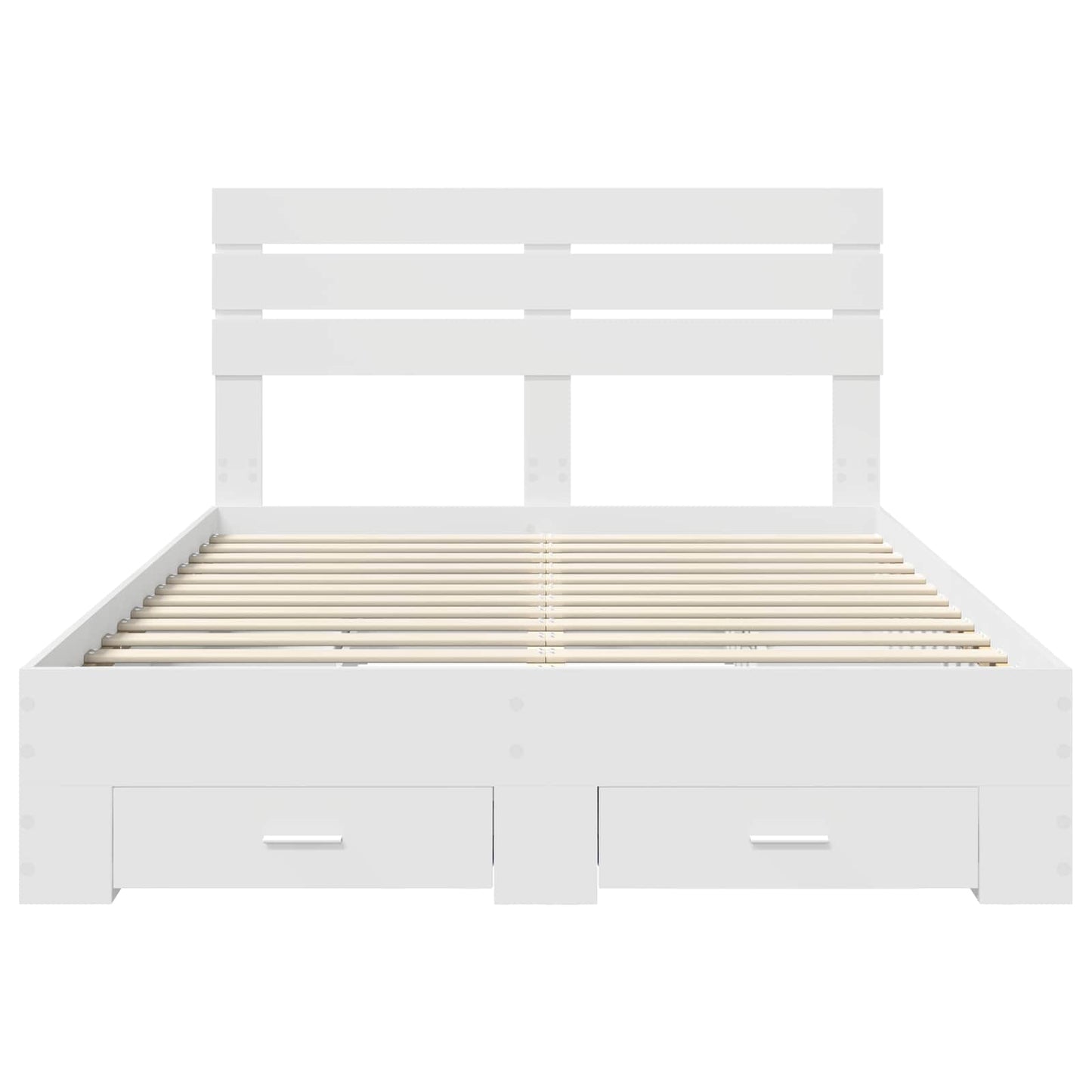Bed Frame with Drawer with Headboard Manual Engineered Wood