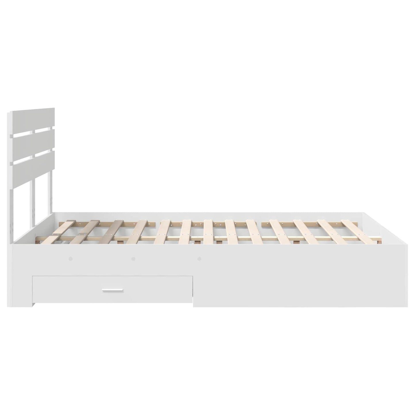 Bed Frame with Drawer with Headboard Manual Engineered Wood