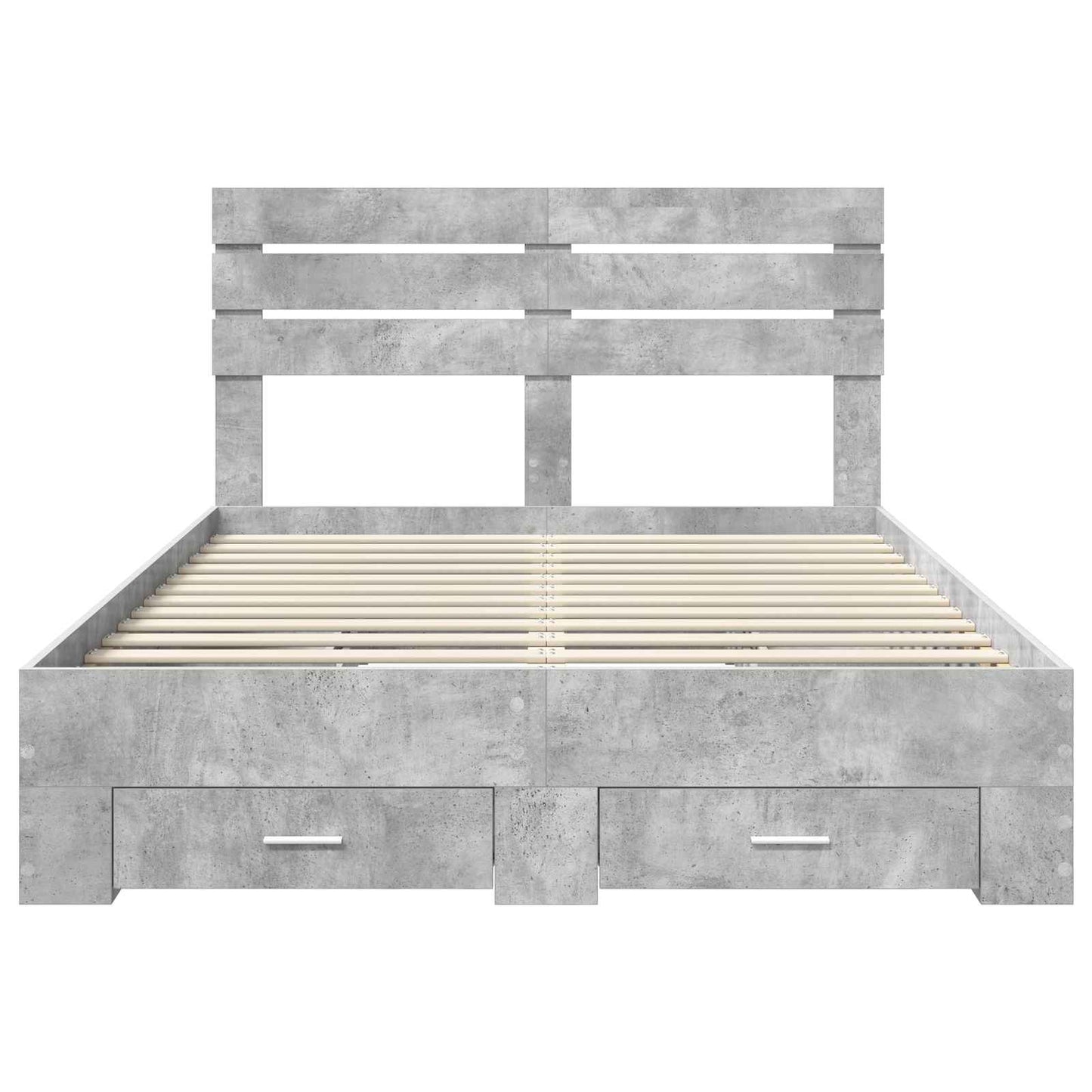 Bed Frame with Drawer with Headboard Manual Engineered Wood