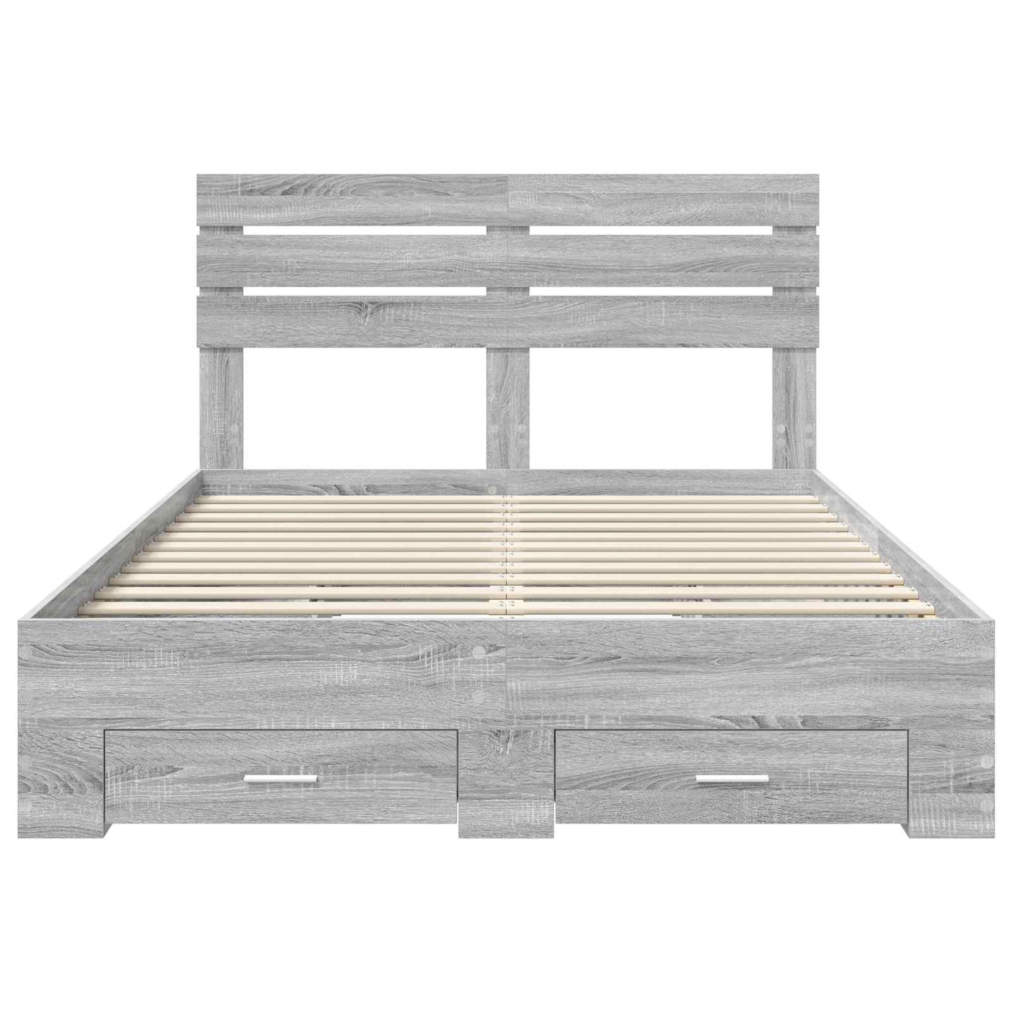 Bed Frame with Drawer with Headboard Manual Engineered Wood