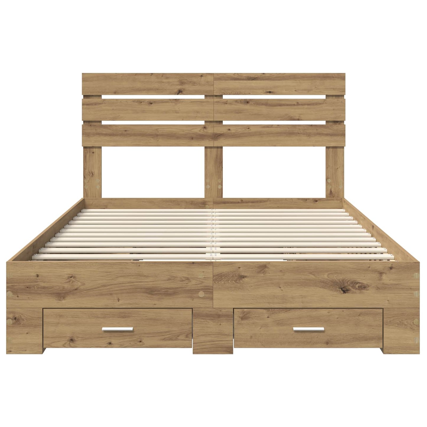 Bed Frame with Drawer with Headboard Manual Engineered Wood
