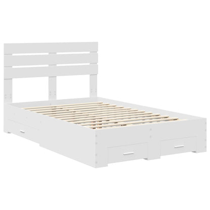 Bed Frame with Drawer with Headboard Manual Engineered Wood