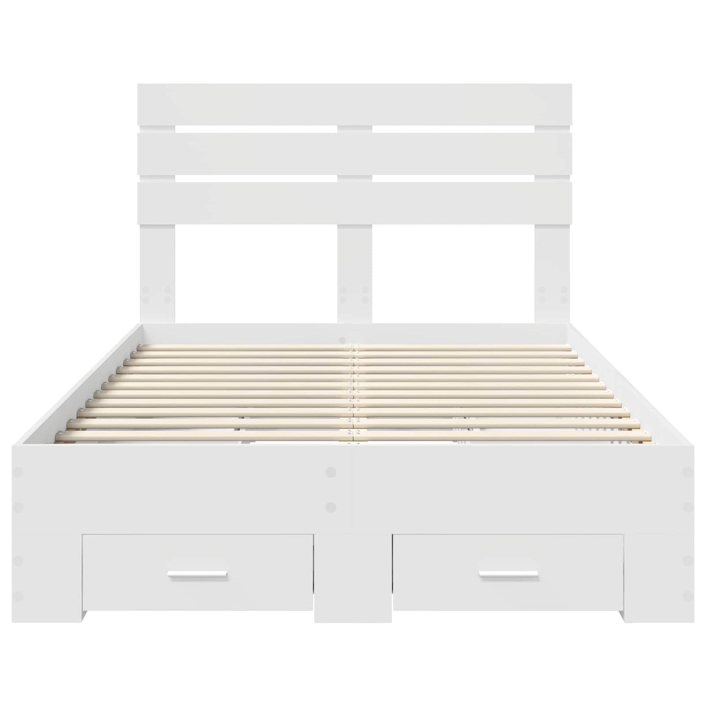 Bed Frame with Drawer with Headboard Manual Engineered Wood