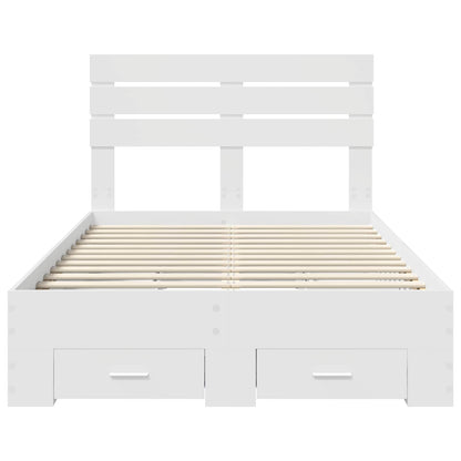 Bed Frame with Drawer with Headboard Manual Engineered Wood