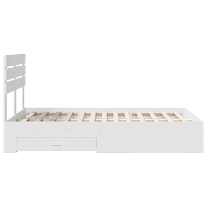 Bed Frame with Drawer with Headboard Manual Engineered Wood