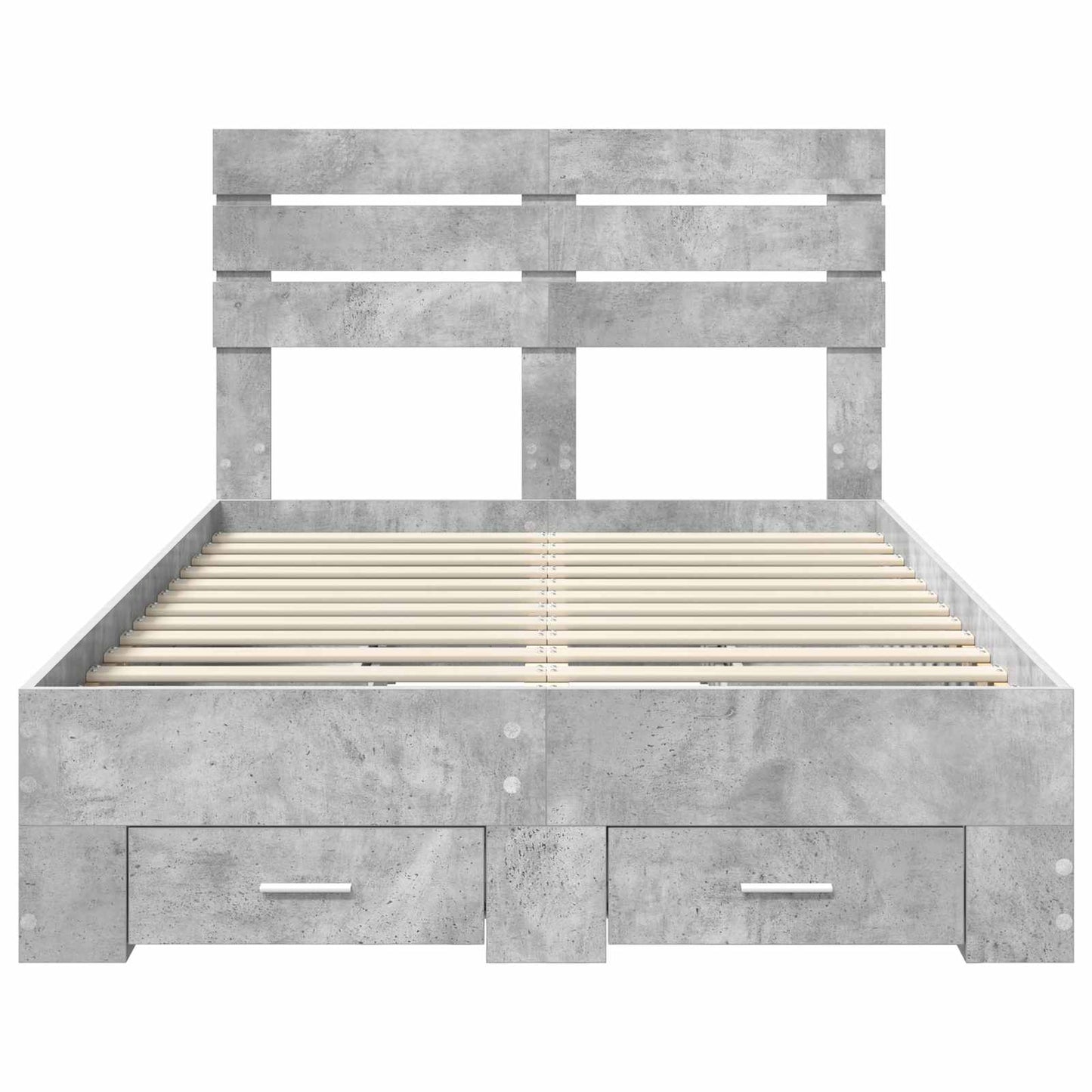 Bed Frame with Drawer with Headboard Manual Engineered Wood