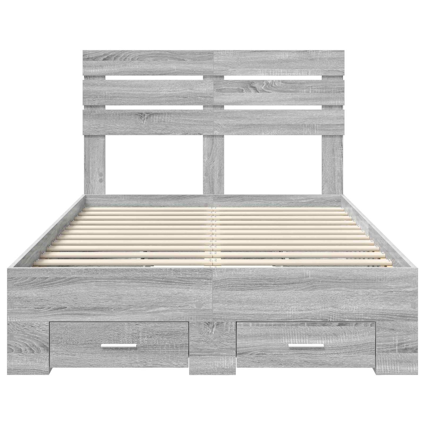 Bed Frame with Drawer with Headboard Manual Engineered Wood