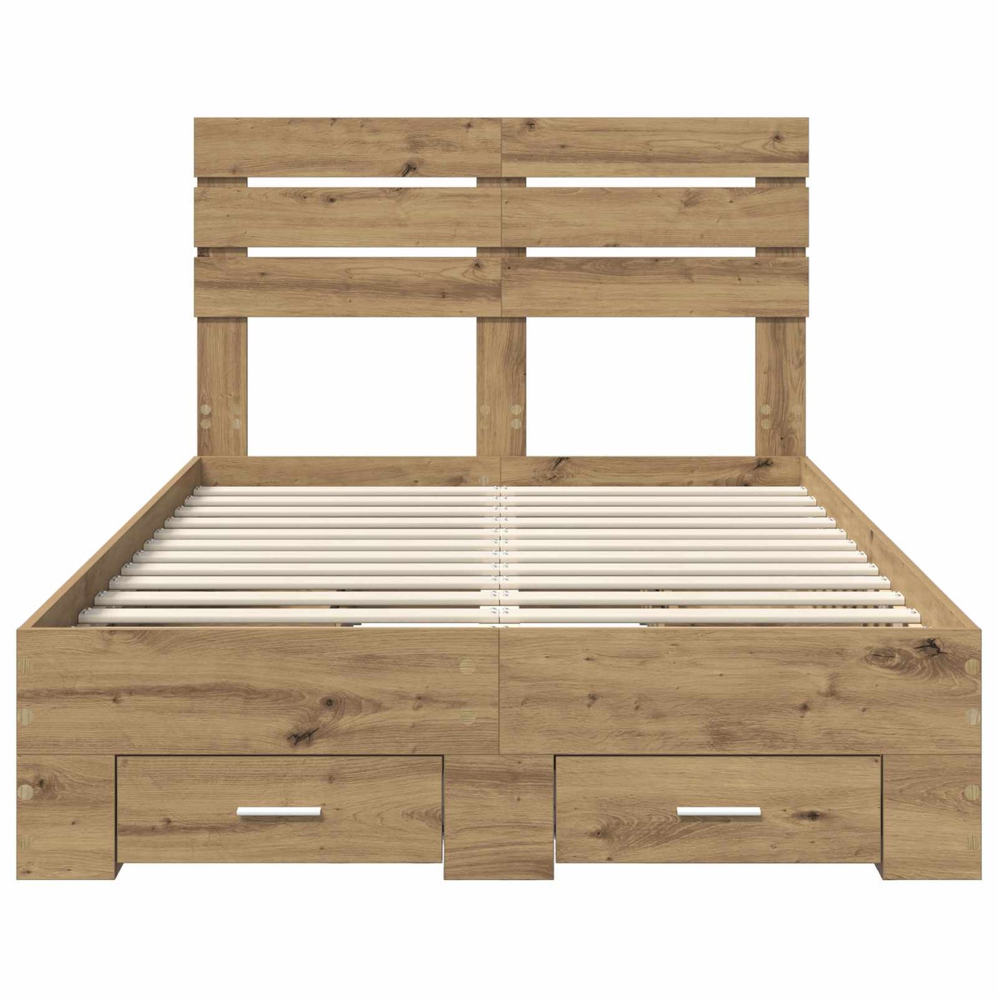 Bed Frame with Drawer with Headboard Manual Engineered Wood