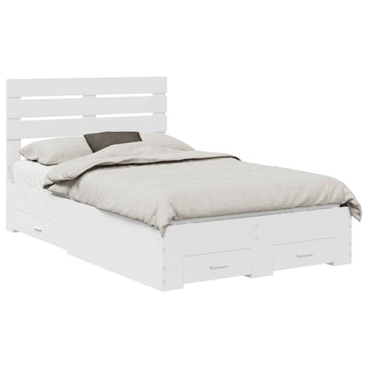 Bed Frame with Drawer with Headboard Manual Engineered Wood