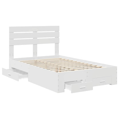 Bed Frame with Drawer with Headboard Manual Engineered Wood