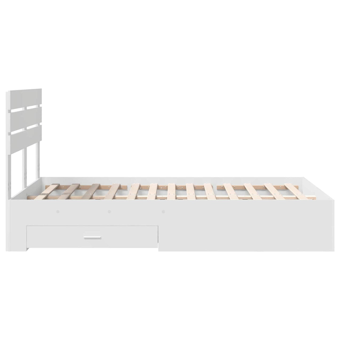 Bed Frame with Drawer with Headboard Manual Engineered Wood