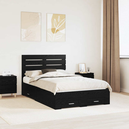 Bed Frame with Drawer with Headboard Manual Engineered Wood