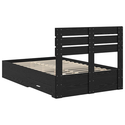 Bed Frame with Drawer with Headboard Manual Engineered Wood