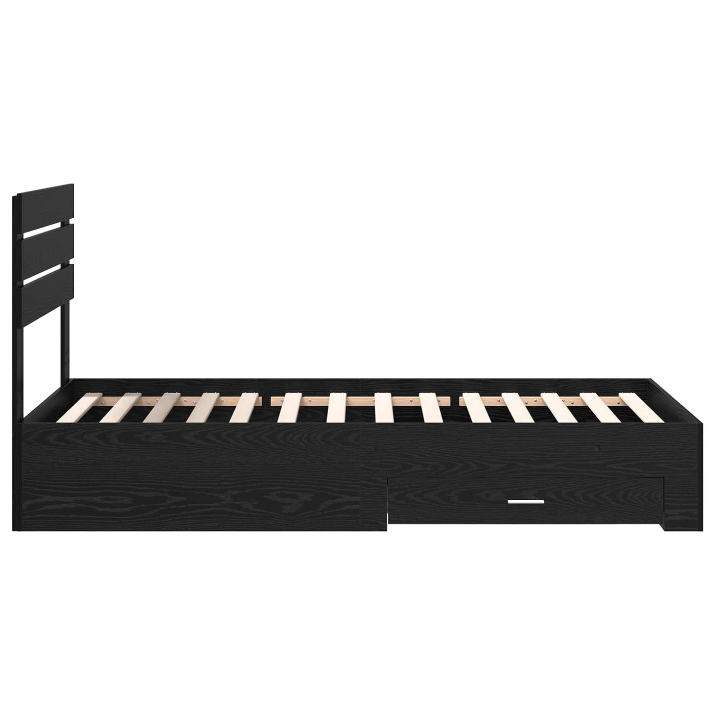 Bed Frame with Drawer with Headboard Manual Engineered Wood