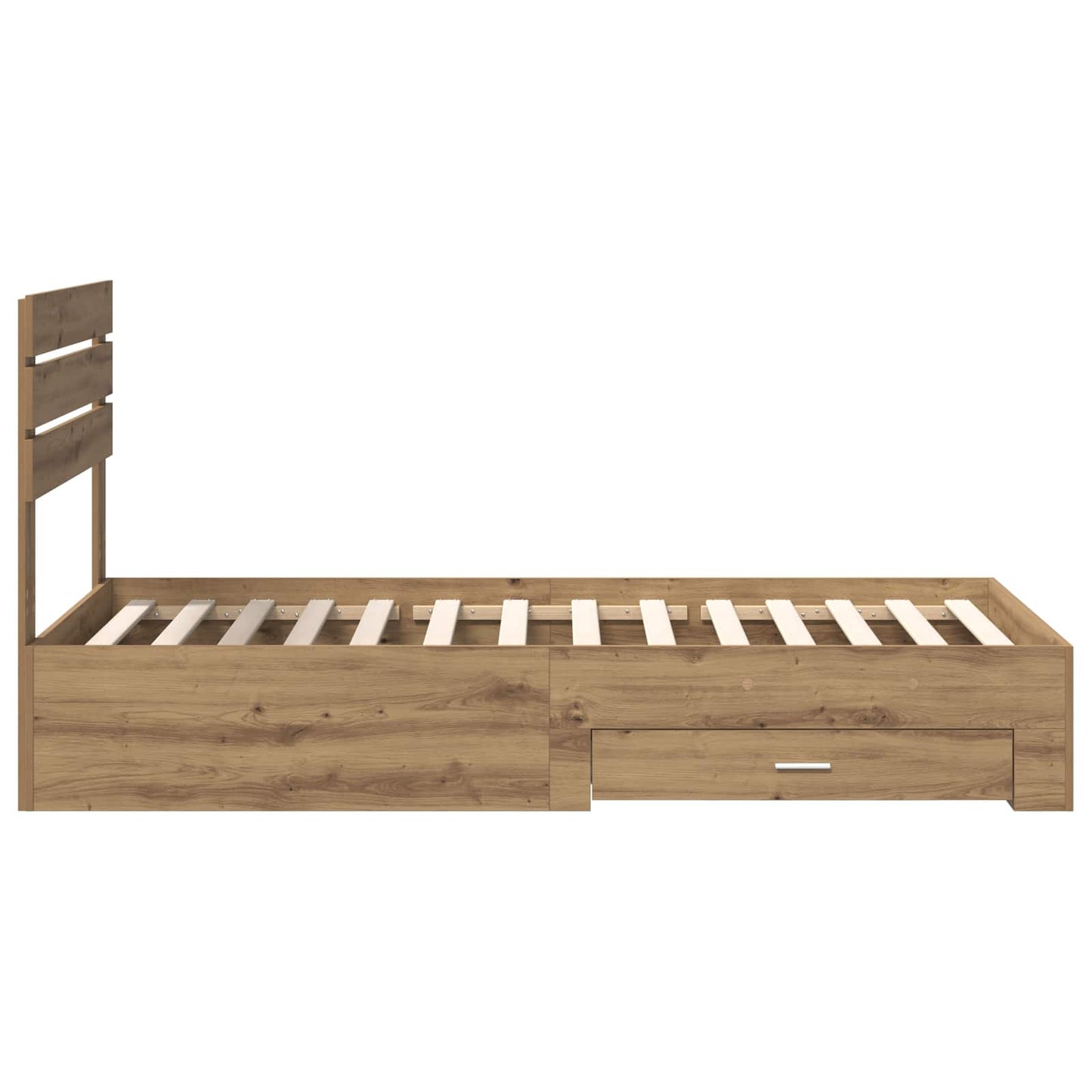 Bed Frame with Drawer with Headboard Manual Engineered Wood