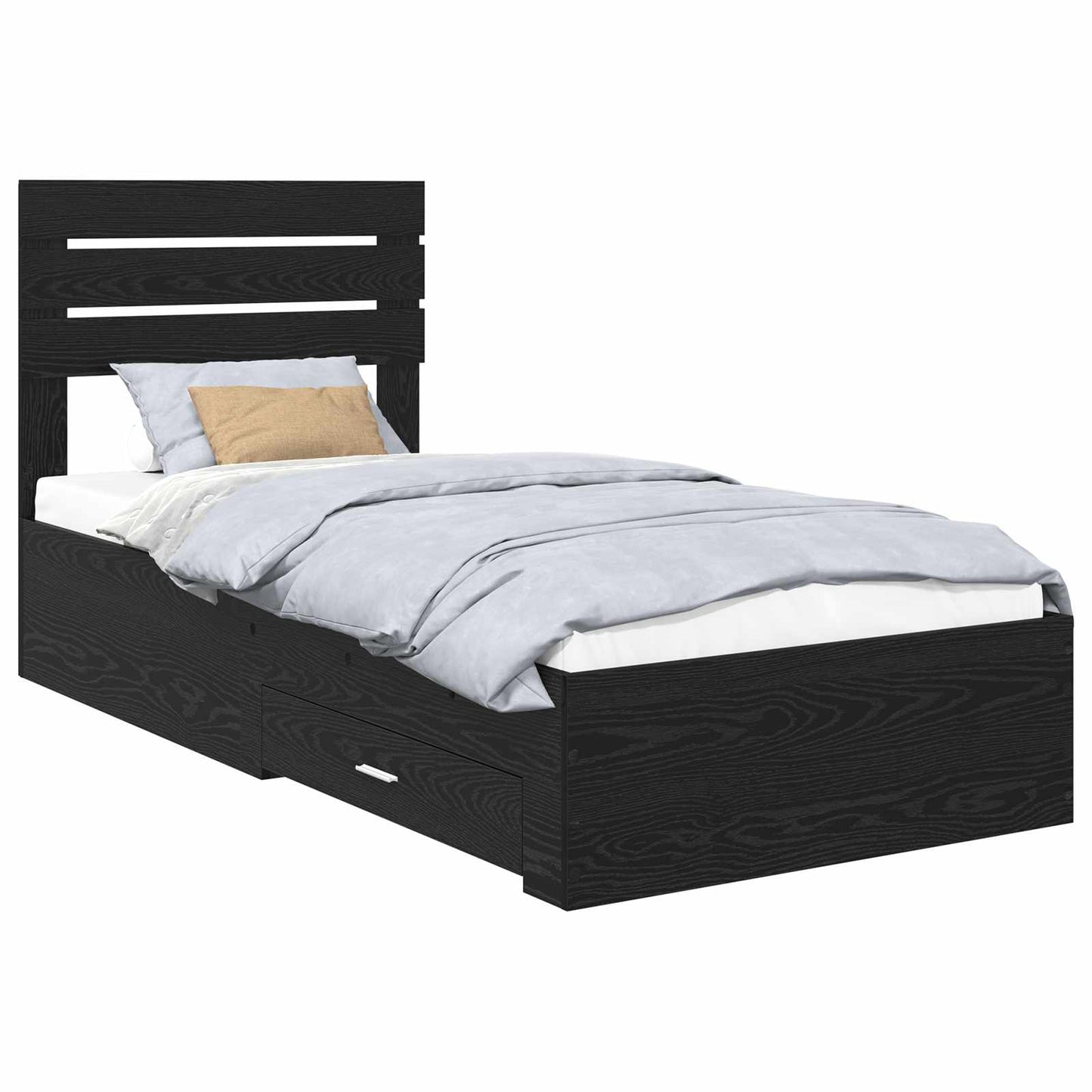 Bed Frame with Drawer with Headboard Manual Engineered Wood
