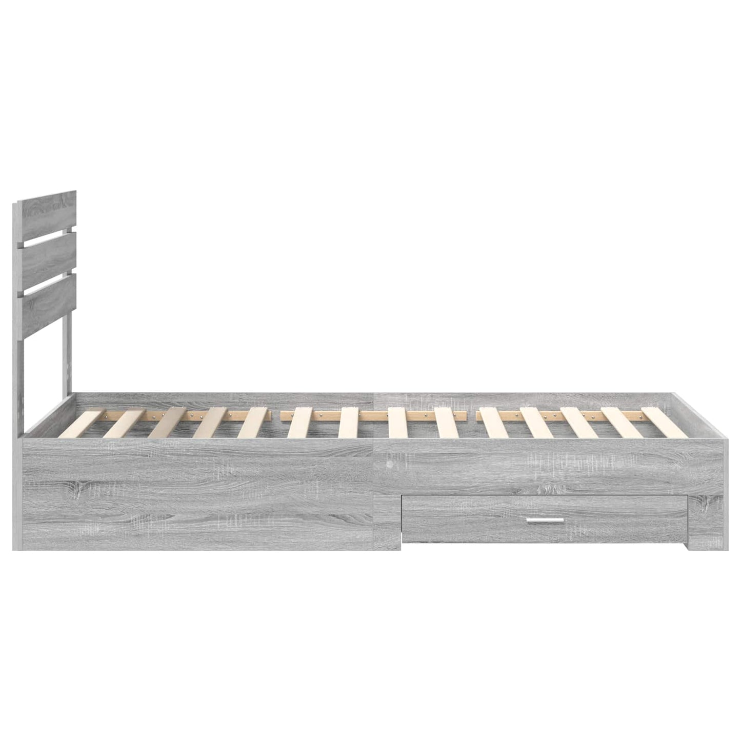 Bed Frame with Drawer with Headboard Manual Engineered Wood