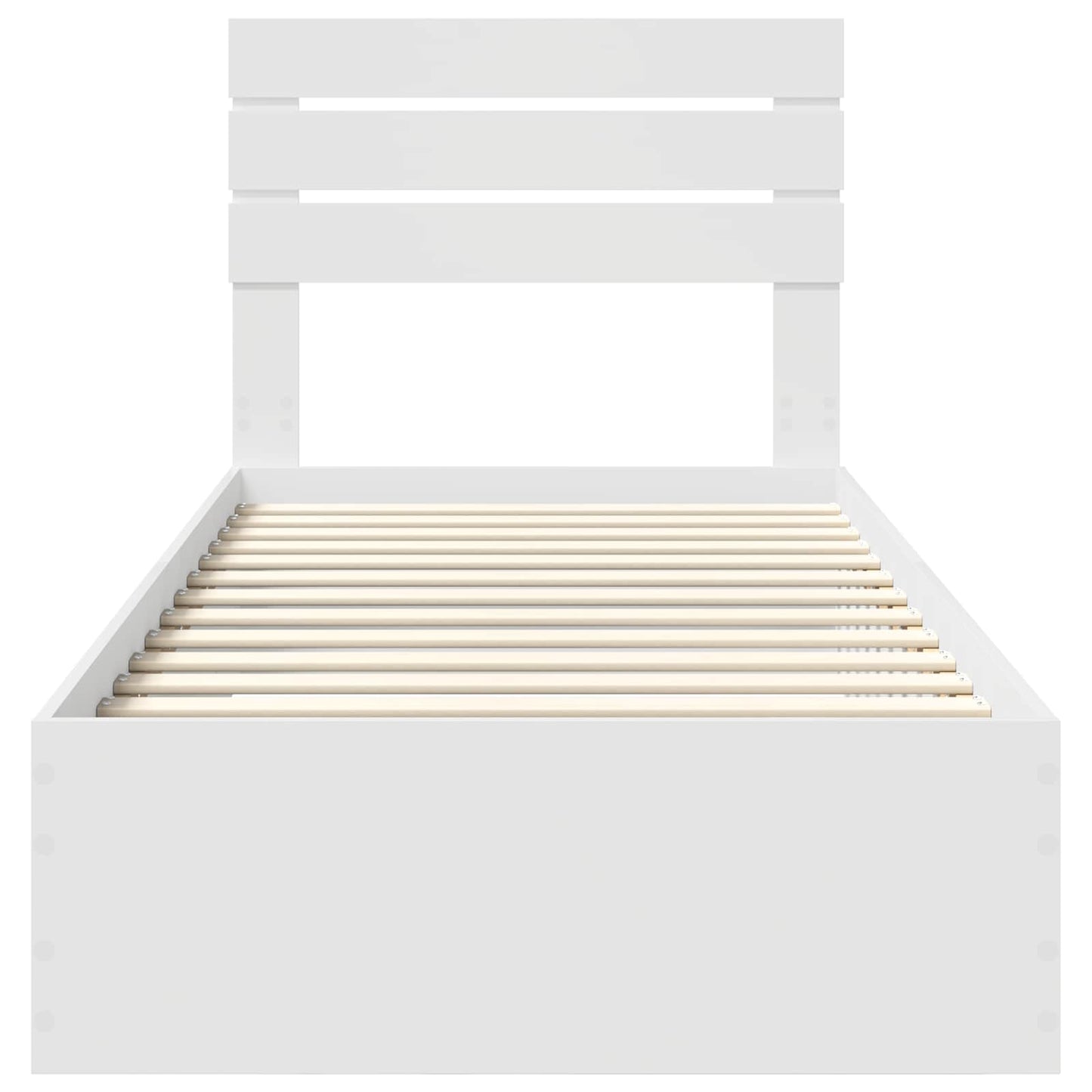 Bed Frame with Drawer with Headboard Manual Engineered Wood