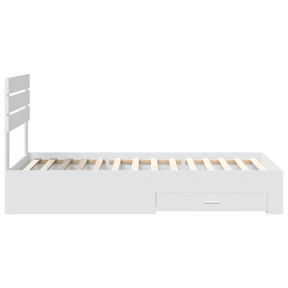 Bed Frame with Drawer with Headboard Manual Engineered Wood