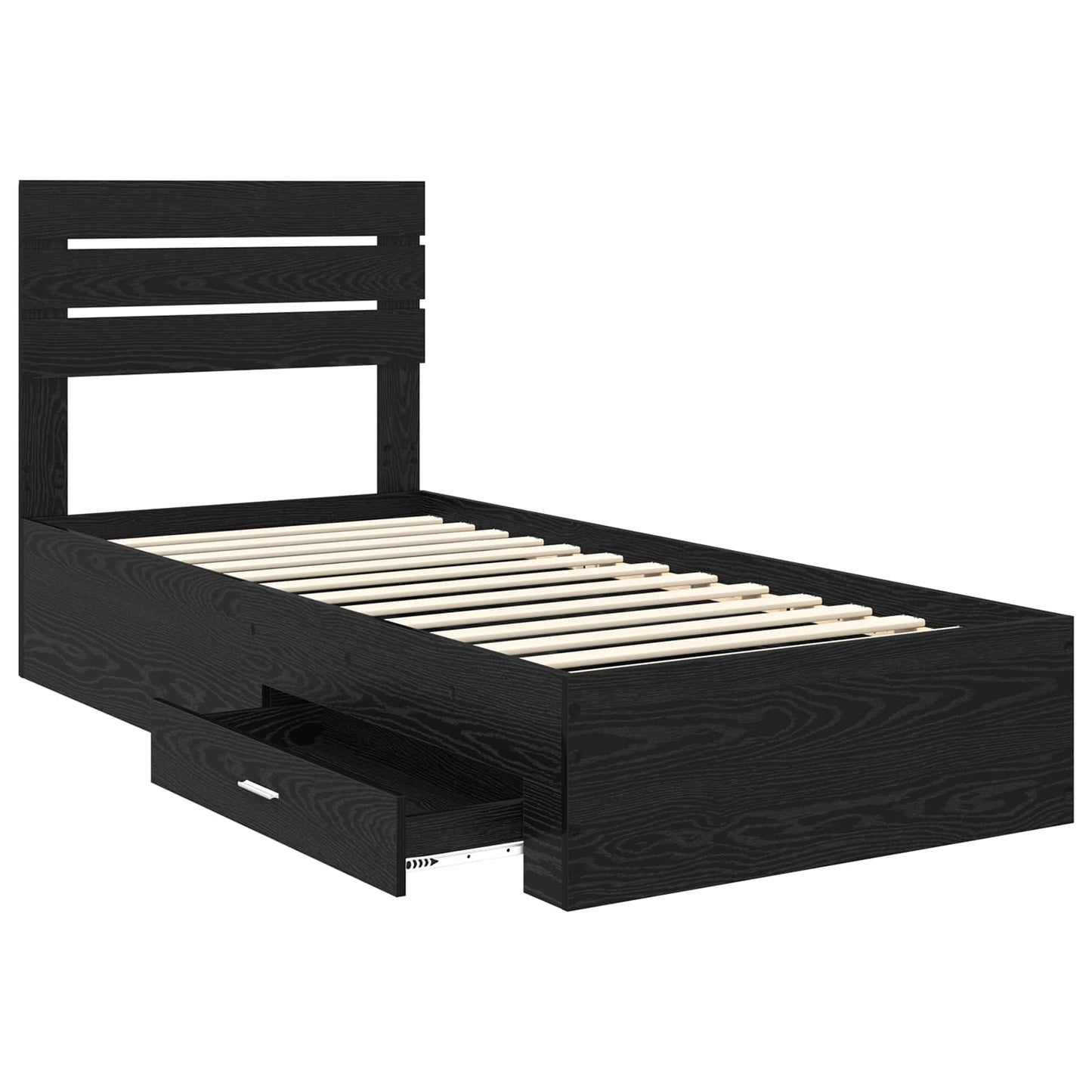 Bed Frame with Drawer with Headboard Manual Engineered Wood