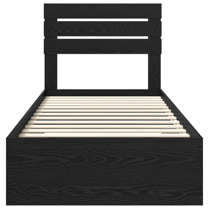 Bed Frame with Drawer with Headboard Manual Engineered Wood