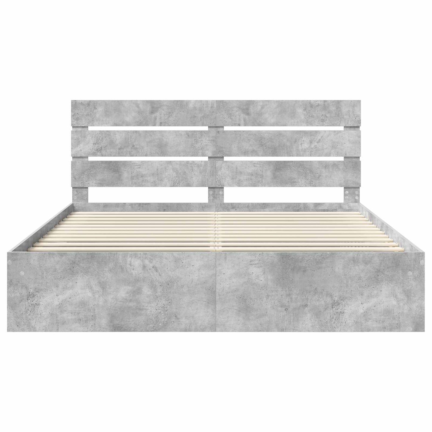 Bed Frame with Headboard Concerte 200 x 200 cm Solid Pine Wood