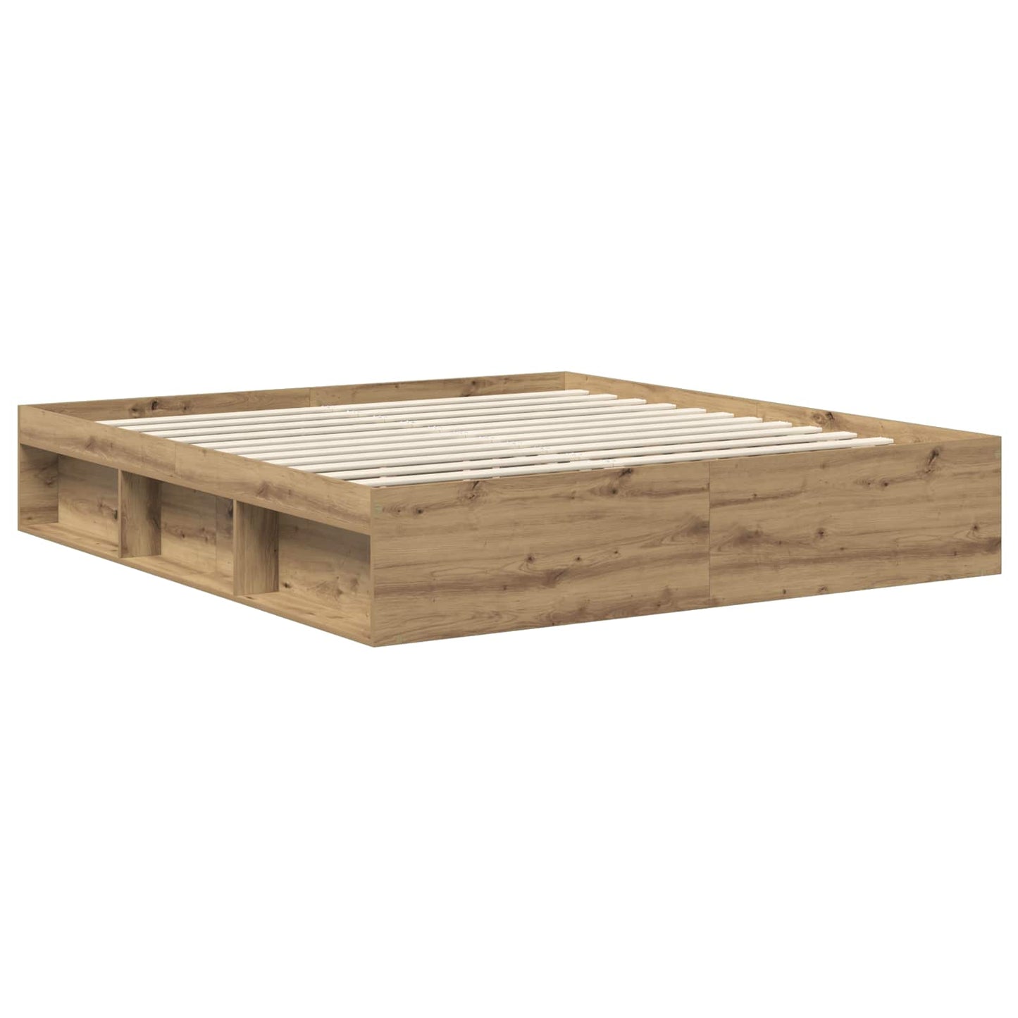 Bed Frame Artisian Oak 180 x 200 cm Solid Pine Wood