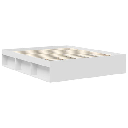 Bed Frame with Headboard White 160 x 200 cm Solid Pine Wood