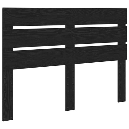 Bed Frame with Headboard Black 150 x 200 cm Solid Pine Wood