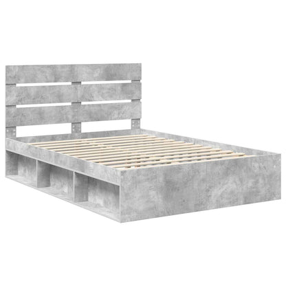 Bed Frame Concerte Grey 150 x 200 cm Solid Pine Wood