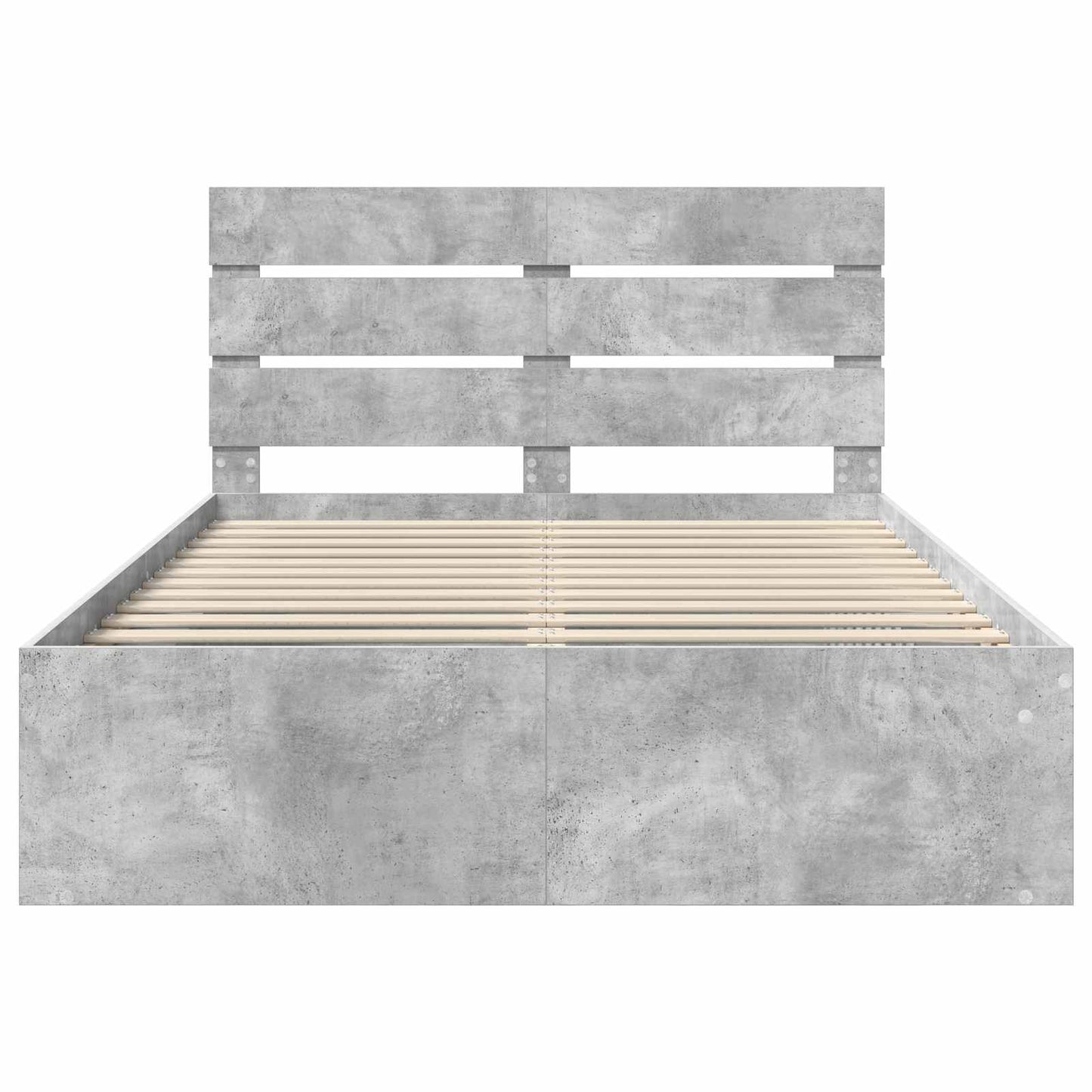 Bed Frame Concerte Grey 150 x 200 cm Solid Pine Wood
