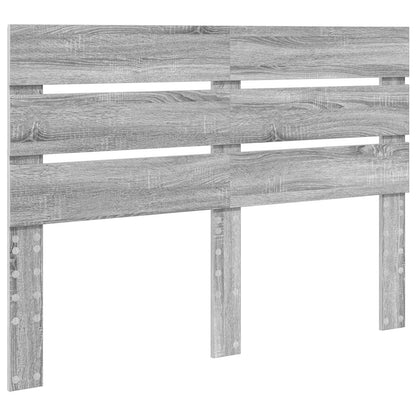 Bed Frame Grey Sonoma 150 x 200 cm Solid Pine Wood