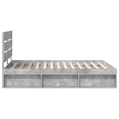 Bed Frame with Headboard Concerte 140 x 200 cm Solid Pine Wood