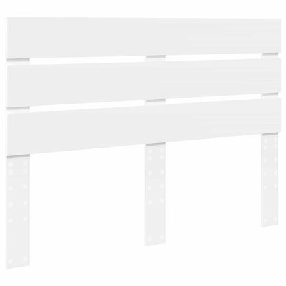 Bed Frame with Headboard White 140 x 190 cm Solid Pine Wood