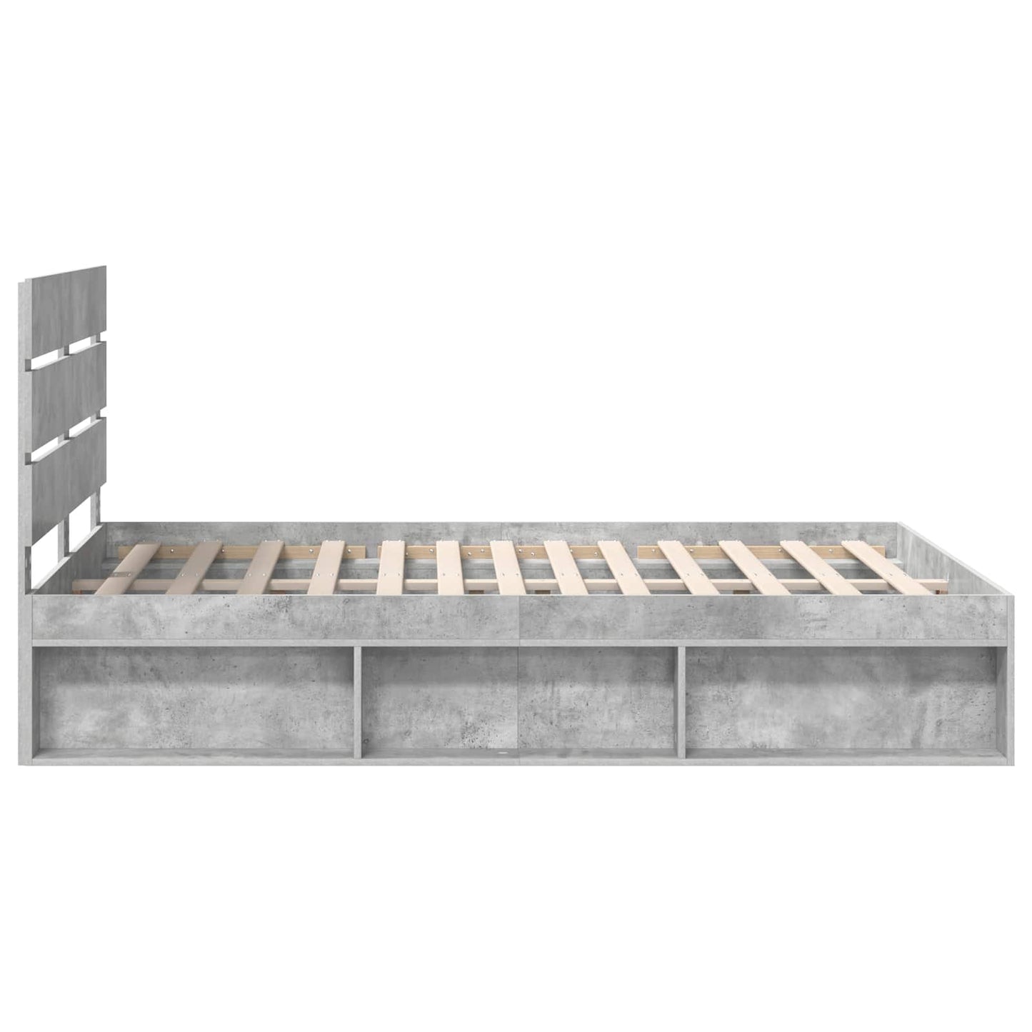 Bed Frame with Headboard Concerte 140 x 190 cm Solid Pine Wood