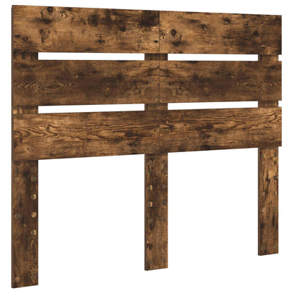 Bed Frame Smoked Oak 135 x 190 cm Solid Pine Wood