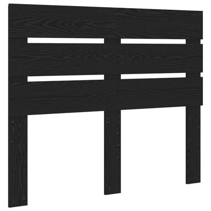 Bed Frame with Headboard Black 120 x 200 cm Solid Pine Wood