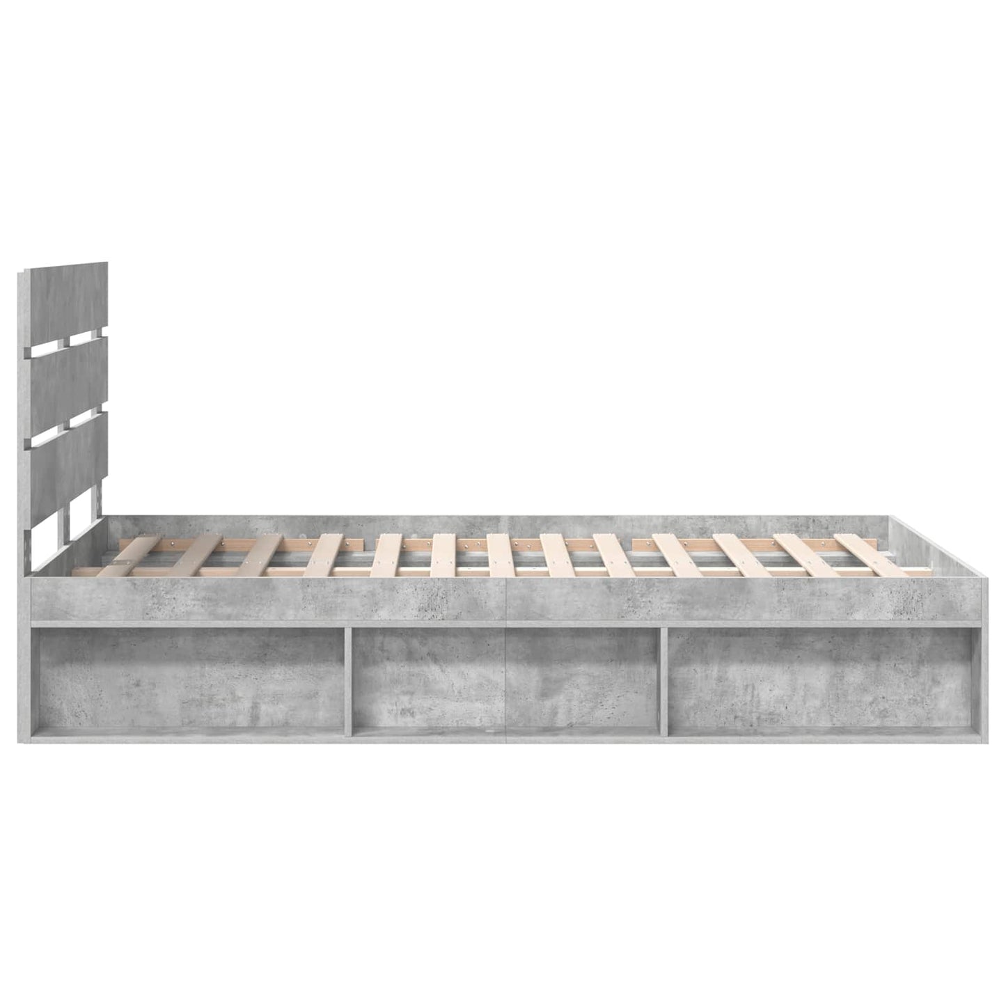 Bed Frame with Headboard Concerte 120 x 190 cm Solid Pine Wood