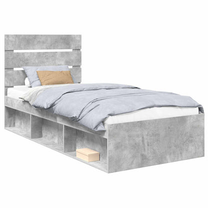 Bed Frame Concerte Grey 75 x 190 cm Solid Pine Wood