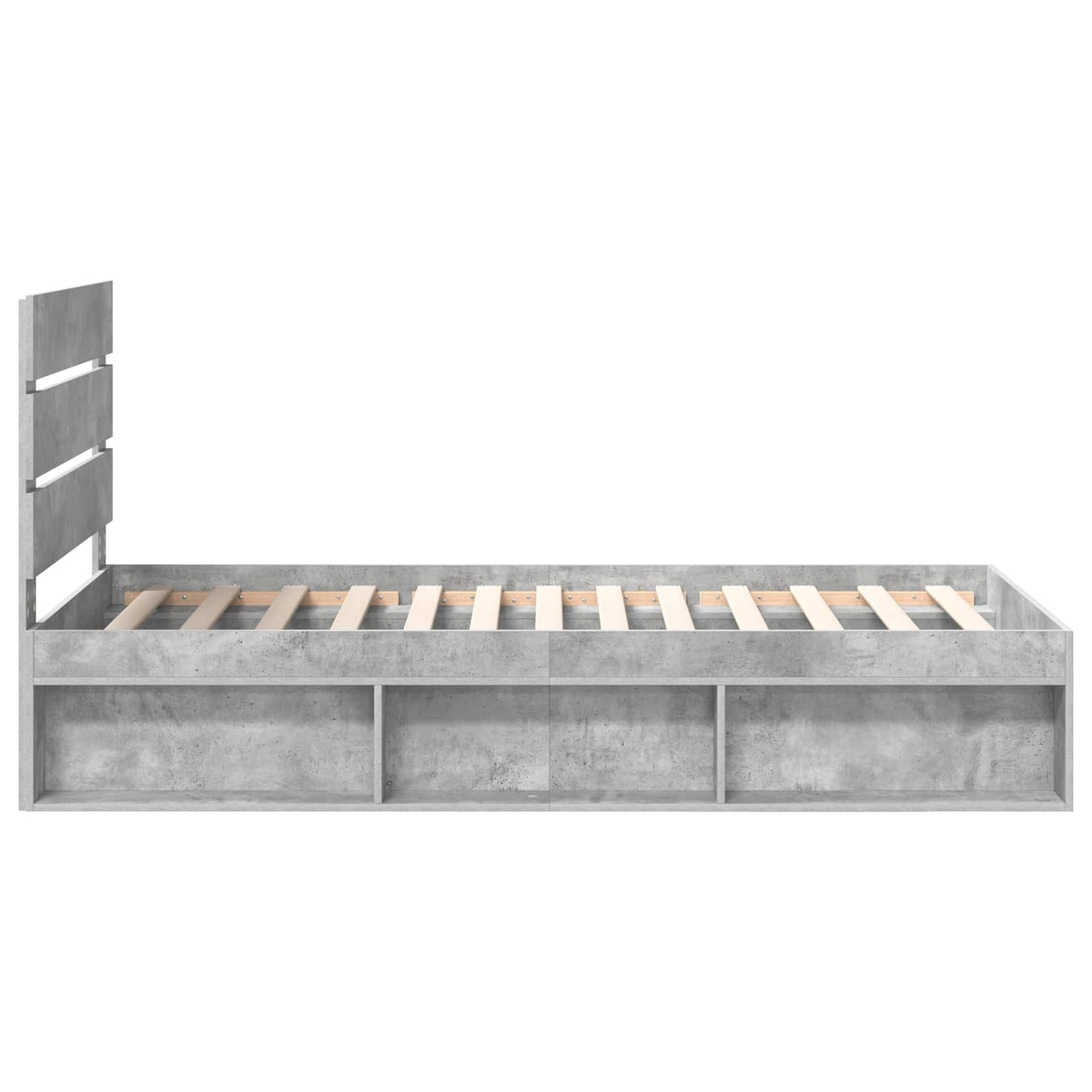 Bed Frame Concerte Grey 75 x 190 cm Solid Pine Wood