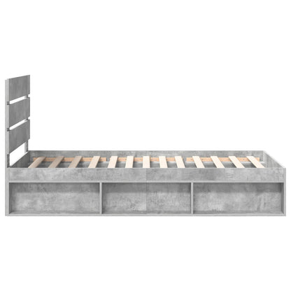 Bed Frame Concerte Grey 75 x 190 cm Solid Pine Wood